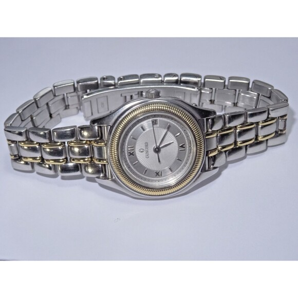 26mm Concord Steeplechase  2Tone Gold & Steel Quartz Watch 6.5"  Ref. 15.36.260 - Picture 5 of 15